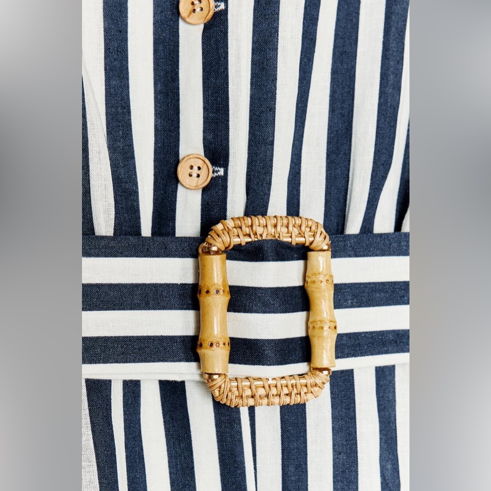 Zara Navy and White Striped Dress! - Picture 6 of 6